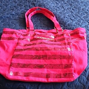 Victoria’s Secret Hot Pink Sequin Tote Bag